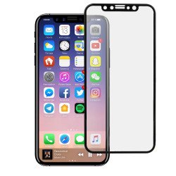 iPhone 11 Pro (5.8in) / XS / X Tempered Glass Full Screen Protector (Glass Black)